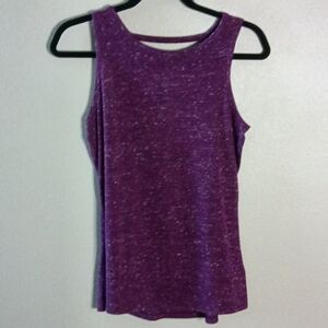 Victoria Sport Open Ladder Back Tank Top Purple Small